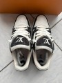 Louis vuitton lv trainer denim noir blanc taille 6 40-41