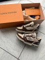 Louis vuitton lv trainer scratch velcro virgil abloh marron brown cream taille 9 44-44,5