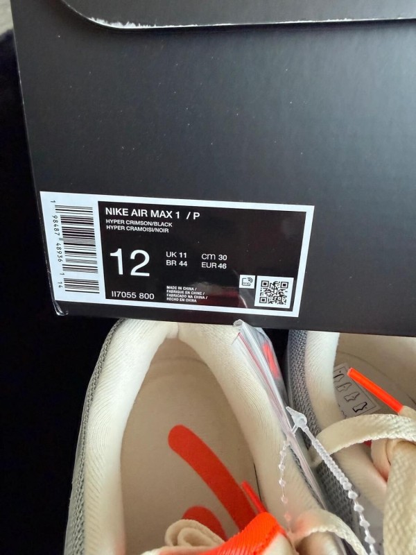 Nike air max 1 patta waves crimson - taille 46 2