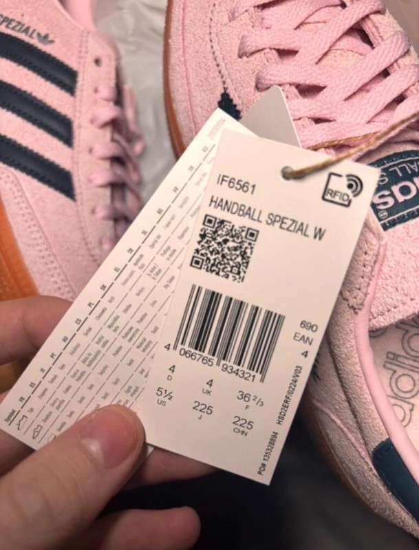 adidas handball spezial light pink rose taille 36 2/3 2