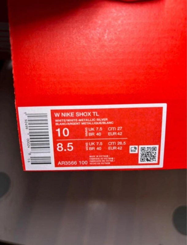 Nike Shox TL White metallic silver taille 42 2