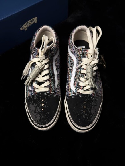 Vans old skool premium charms black grey - taille 46