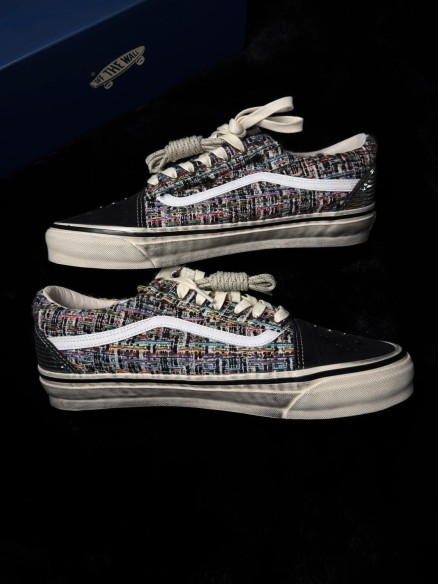 Vans old skool premium charms black grey - taille 46