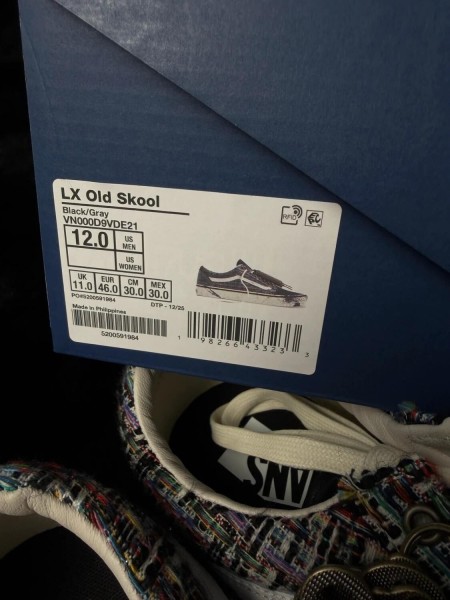 Vans old skool premium charms black grey - taille 46