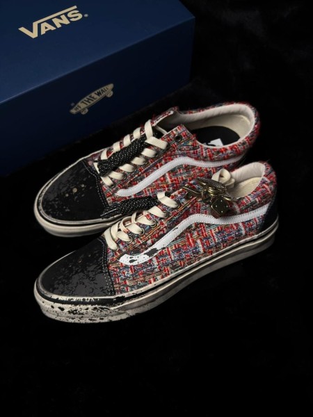 Vans old skool premium charms red black - taille 45