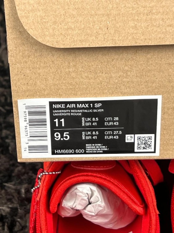 Nike Air Max 1 SP Jacquemus Rouge Taille 43 2