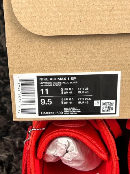 Nike Air Max 1 SP Jacquemus Rouge Taille 43