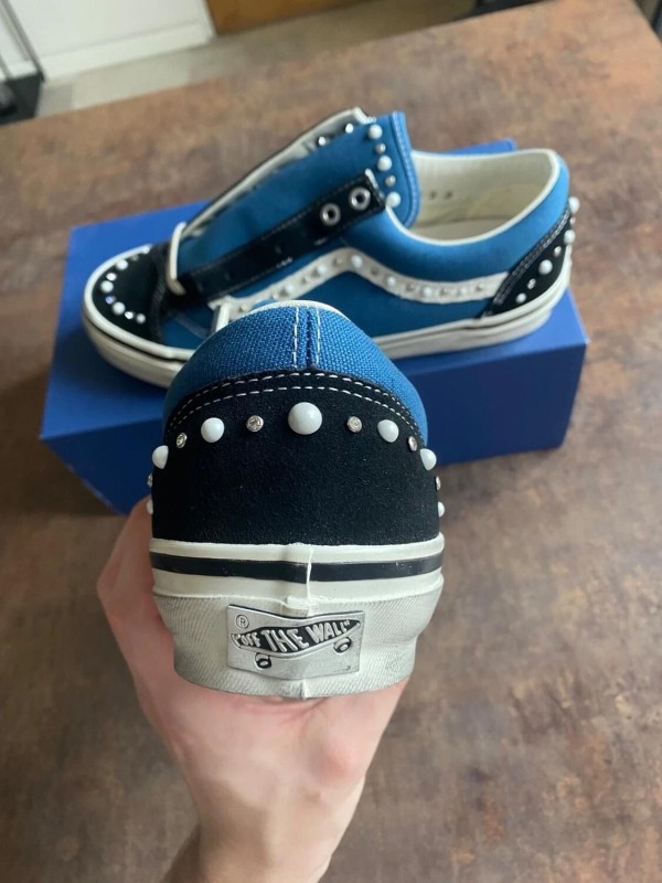 Vans Pearlized Old Skool 'Black Navy' 43 - New 2