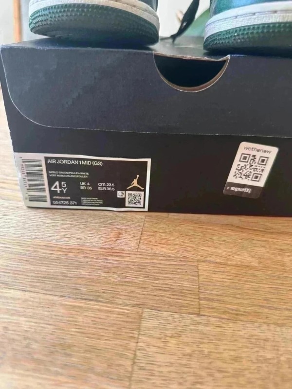 Air Jordan 1 mid sonics vert et jaune 36,5 2