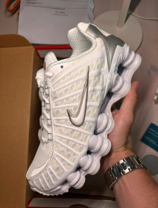 Nike Shox TL White metallic silver taille 43