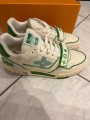 Louis Vuitton lv trainer scratch velcro virgil abloh verte blanche taille 9 44-44,5