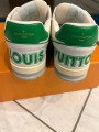 Louis Vuitton lv trainer scratch velcro virgil abloh verte blanche taille 9 44-44,5