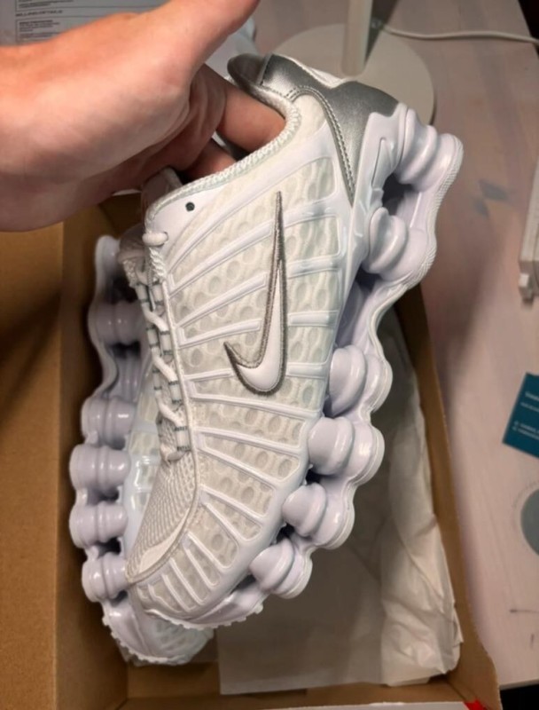 Nike Shox TL White metallic silver taille 43 2