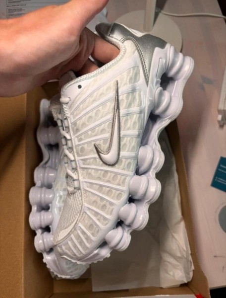 Nike Shox TL White metallic silver taille 43