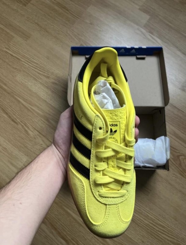 adidas gazelle noir et jaune indoor 2