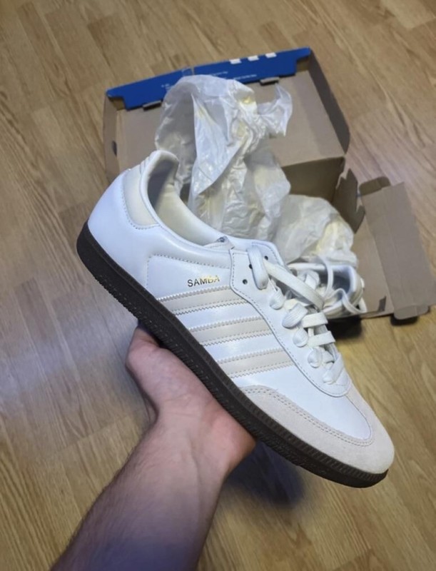 adidas samba blanche beige marron