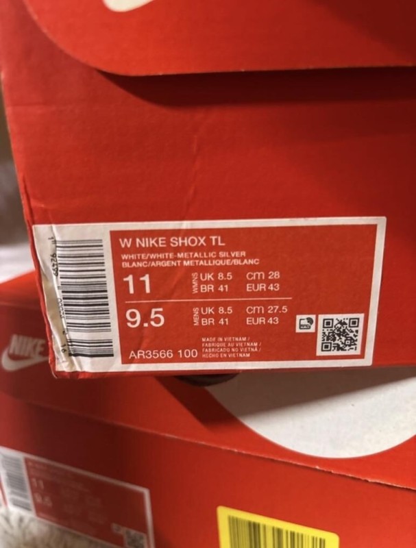 Nike Shox TL White metallic silver taille 43 2