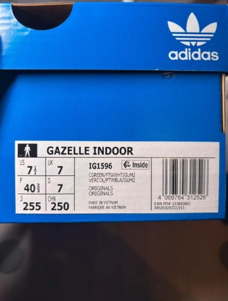 adidas gazelle indoor collegiate green taille 40,5