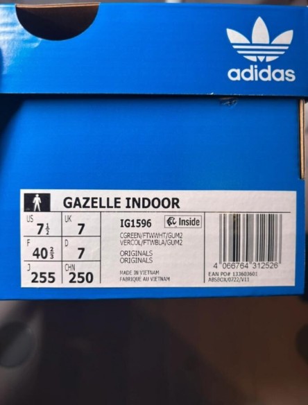 adidas gazelle indoor collegiate green taille 40,5