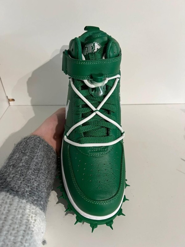 Nike air force 1 mid x off-white pine green 2