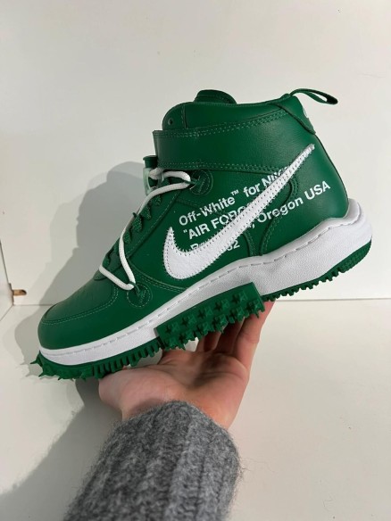 Nike air force 1 mid x off-white pine green