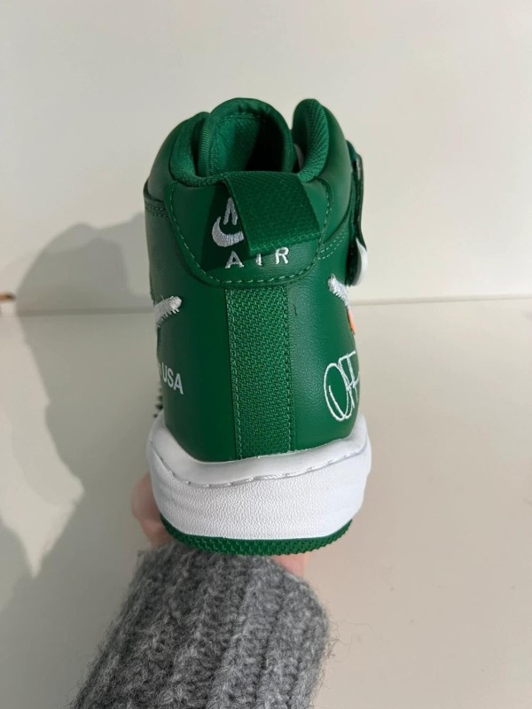 Nike air force 1 mid x off-white pine green 2