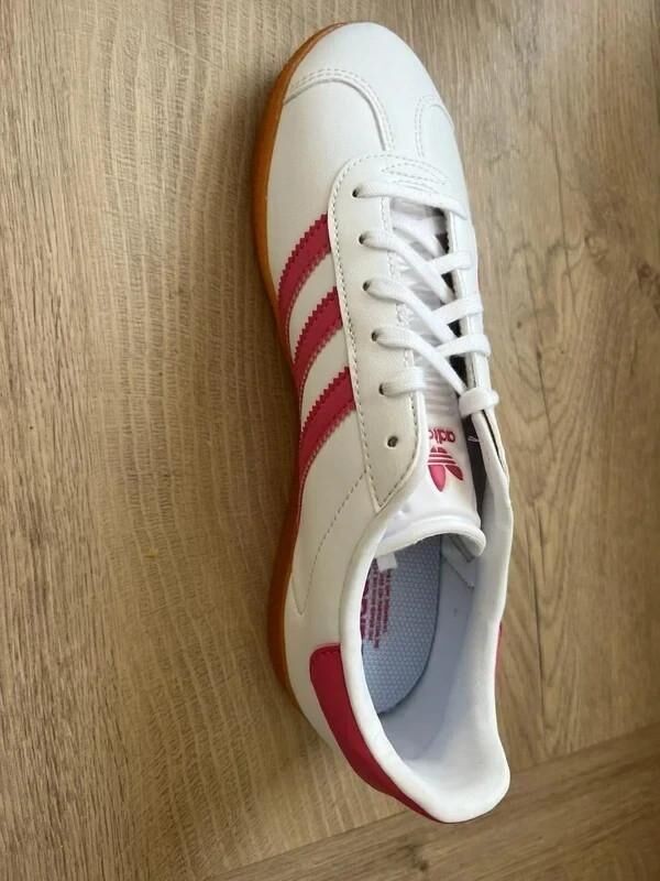 adidas gazelle white pink gum - neuf - 38 2/3 2