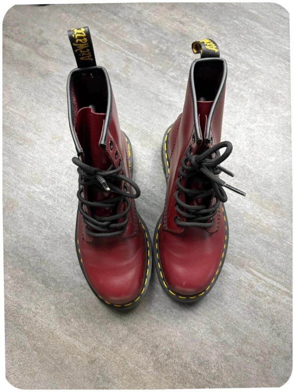 Boots Dr. Martens cuir bordeaux - taille 37 2