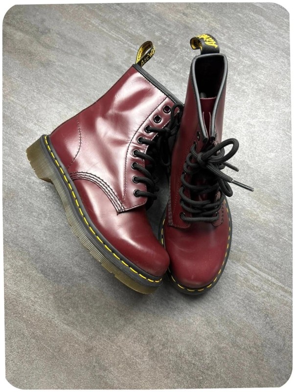 Boots Dr. Martens cuir bordeaux - taille 37 2
