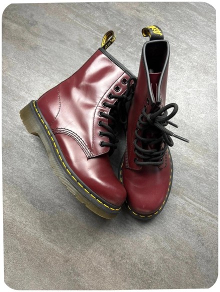 Boots Dr. Martens cuir bordeaux - taille 37