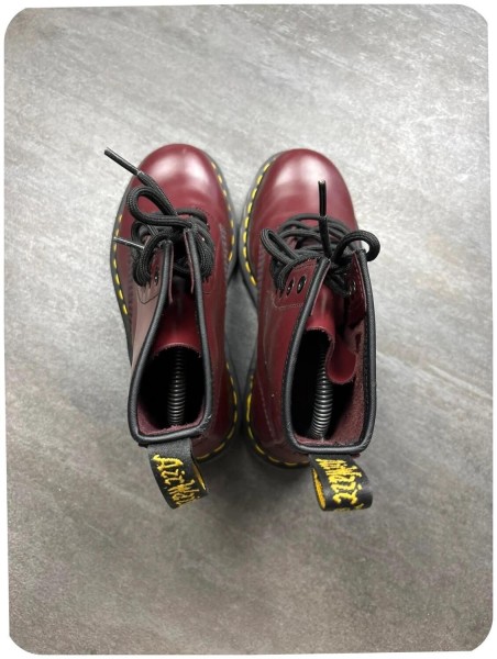 Boots Dr. Martens cuir bordeaux - taille 37