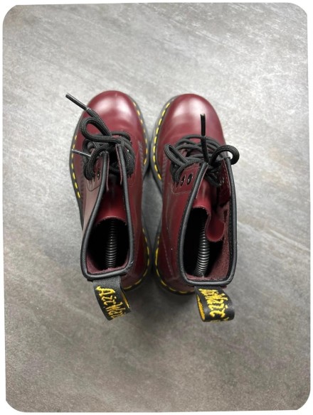 Boots Dr. Martens cuir bordeaux - taille 37