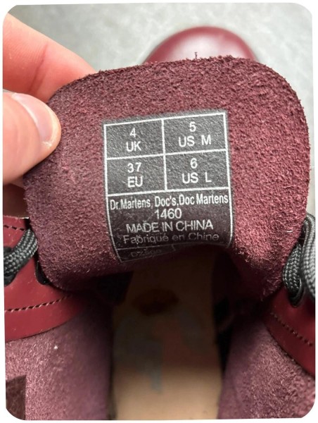 Boots Dr. Martens cuir bordeaux - taille 37