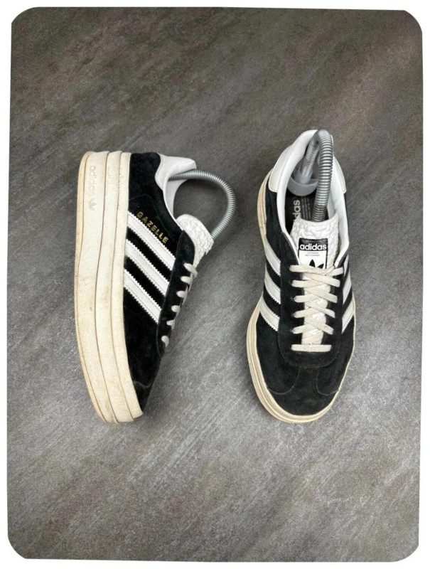 adidas gazelle bold plate-forme black white / taille 36 2/3