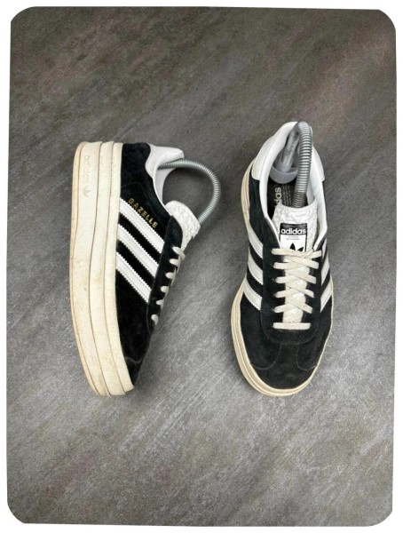 adidas gazelle bold plate-forme black white / taille 36 2/3