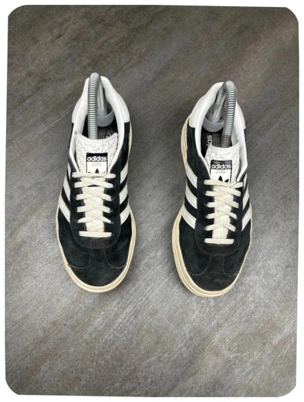 adidas gazelle bold plate-forme black white / taille 36 2/3