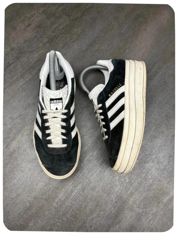 adidas gazelle bold plate-forme black white / taille 36 2/3 2