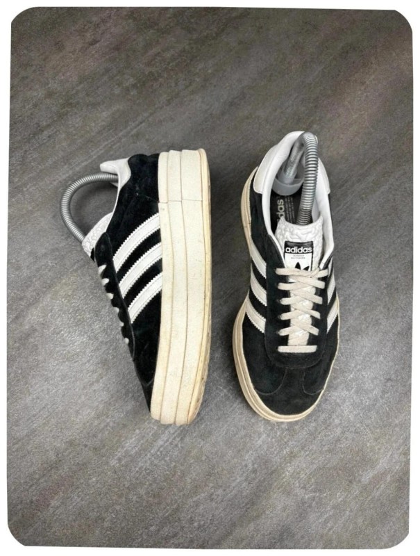 adidas gazelle bold plate-forme black white / taille 36 2/3 2