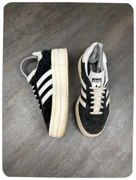 adidas gazelle bold plate-forme black white / taille 36 2/3