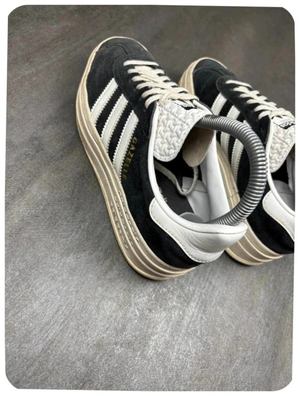 adidas gazelle bold plate-forme black white / taille 36 2/3 2