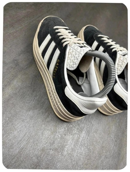 adidas gazelle bold plate-forme black white / taille 36 2/3