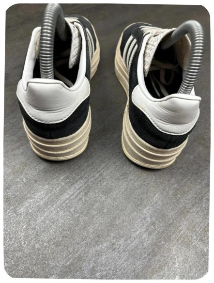adidas gazelle bold plate-forme black white / taille 36 2/3