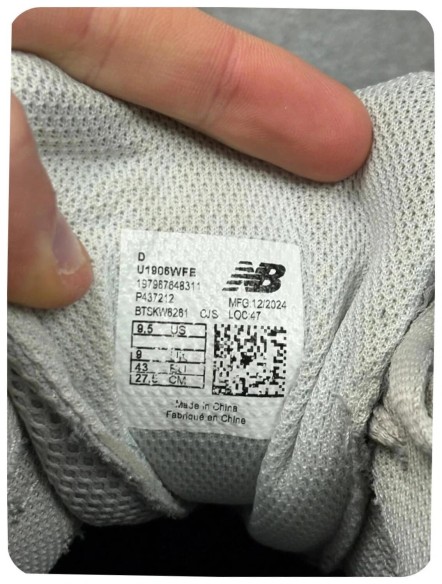 New balance 1906 phantom fit grey ( taille 43 )