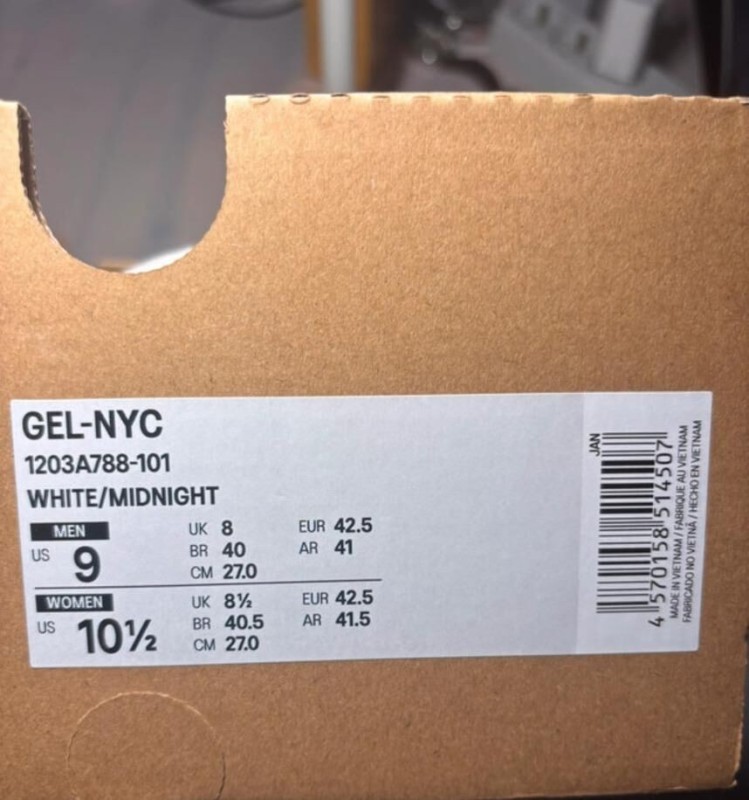 asics gel nyc beige navy taille 42,5 2