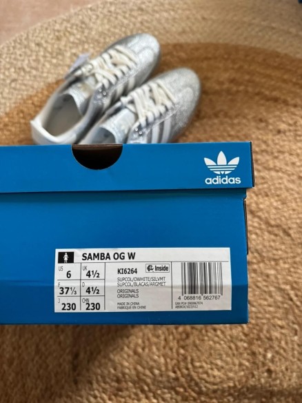adidas samba shine silver metallic - taille 37