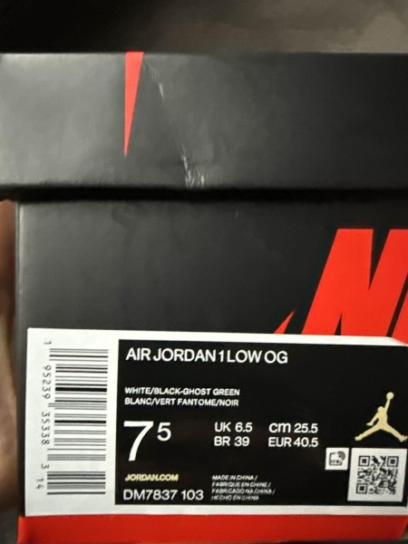 Nike air Jordan 1 low ghost green