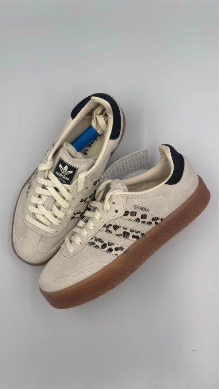 Adidas samba leopard cream white black gum leopard / leopard / crème / beige leopard - 37 2