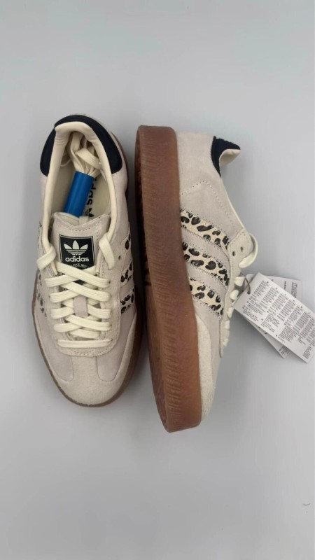 Adidas samba leopard cream white black gum leopard / leopard / crème / beige leopard - 37 2