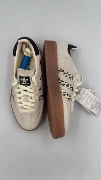 Adidas samba leopard cream white black gum leopard / leopard / crème / beige leopard - 37