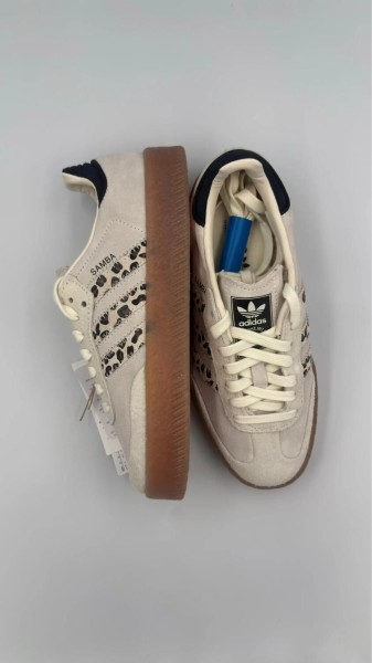Adidas samba leopard cream white black gum leopard / leopard / crème / beige leopard - 37